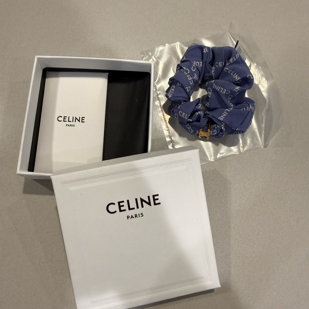 Celine Blue Hair Scrunchie - Picture 7 of 7